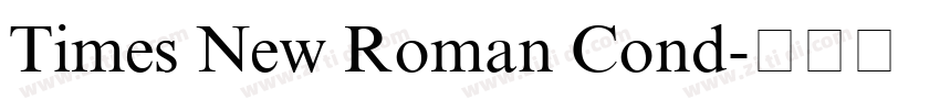 Times New Roman Cond字体转换